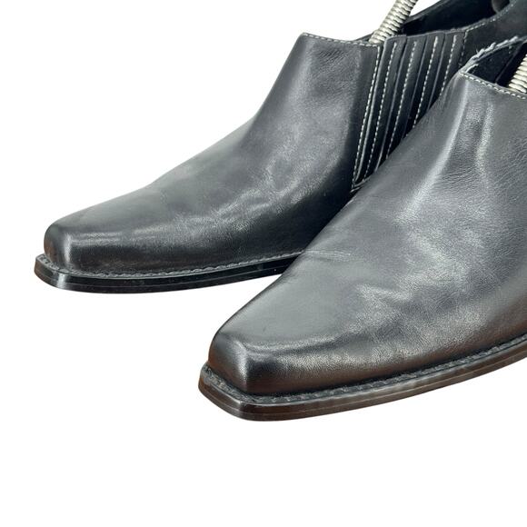 Coldwater Creek Western Black Bootie Leather Suede Point Toe Women's SZ 8 Boots - Picture 4 of 12